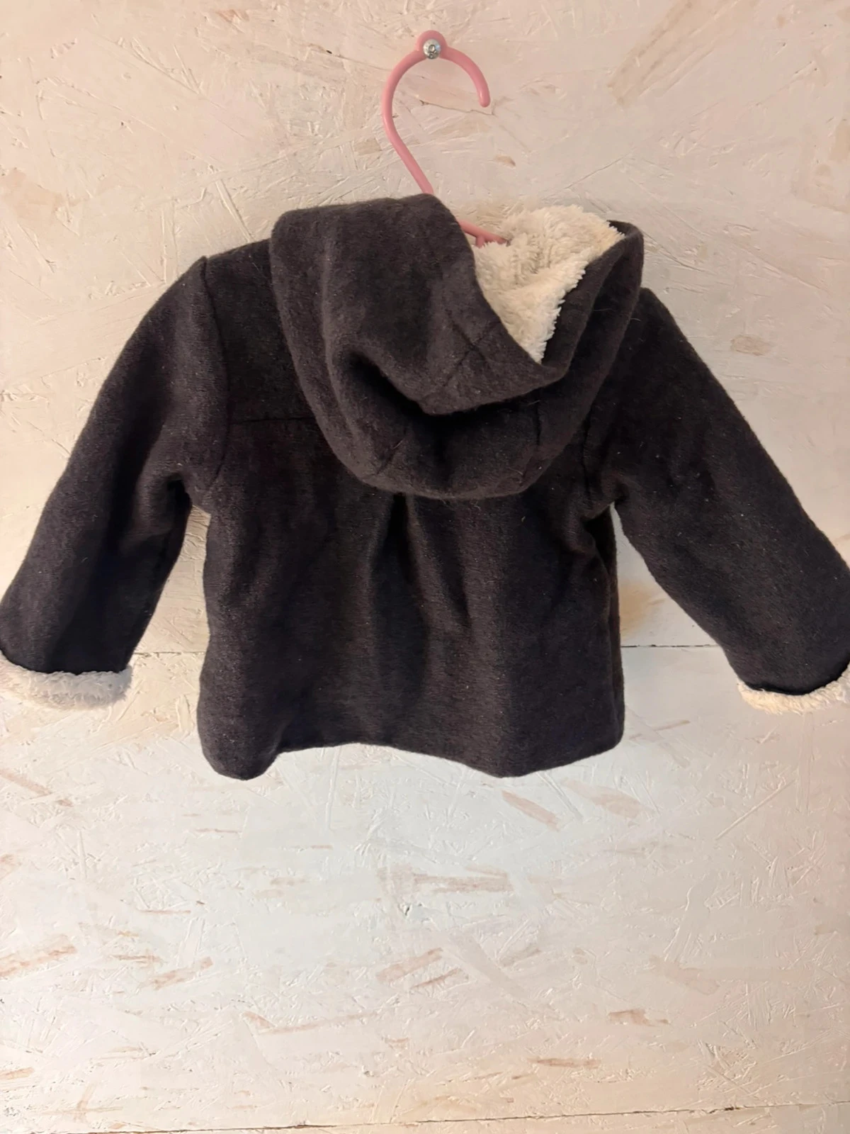 Plush-lined hooded coat with fur trim – Du Pareil au Même – 18 months (80 cm) – photo 10